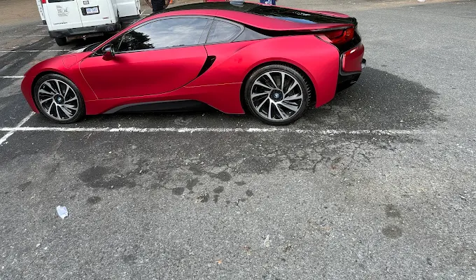 Red BMW i8 Sports Car Detail